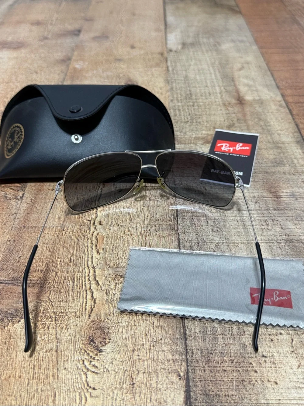 Ray-Ban RB3267 Silver with Grey Fade Lens 64mm Sunglasses These may have some mi